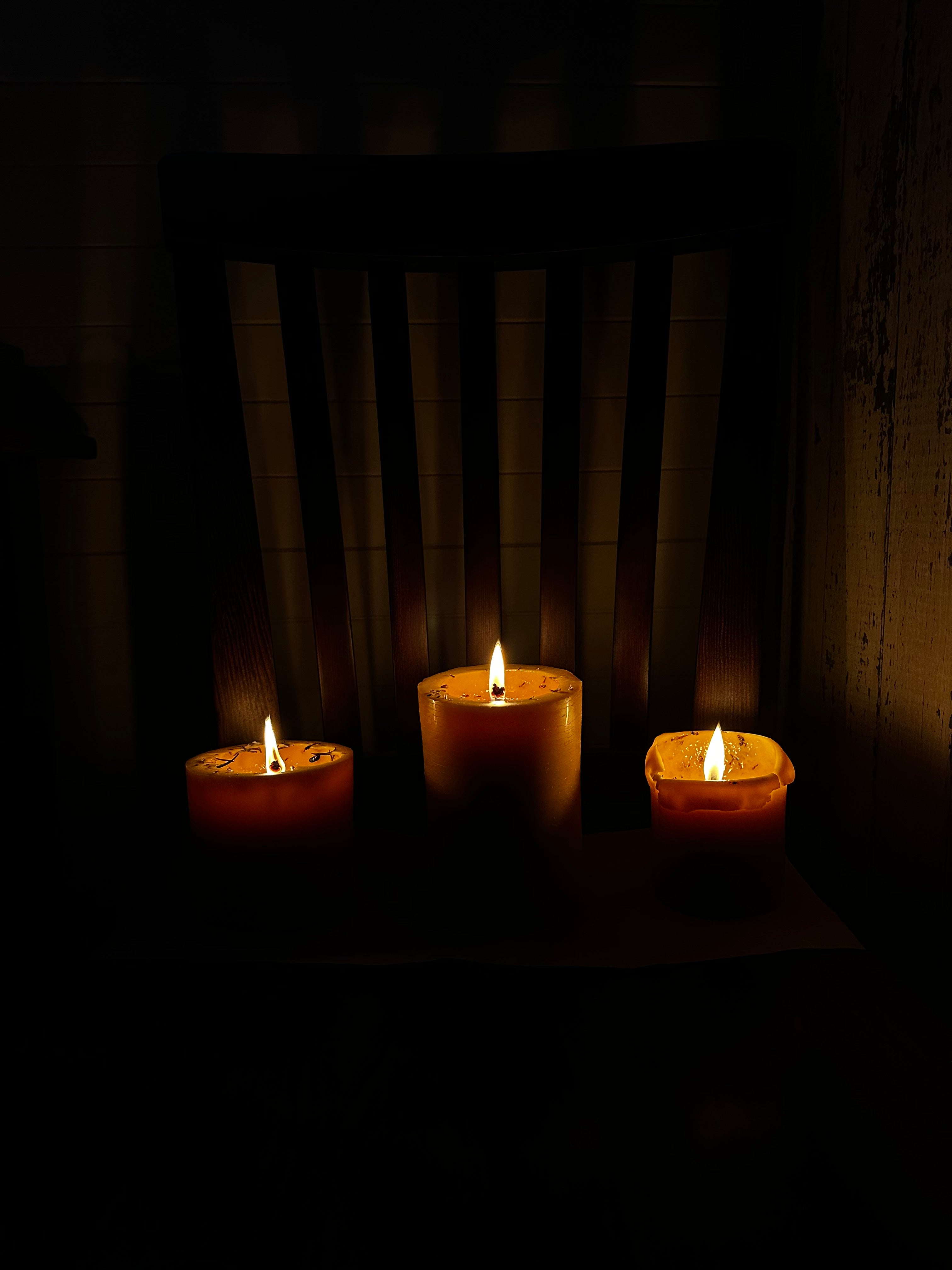 Large 10 x 8cm Handmade Natural Beeswax Candle Pillar