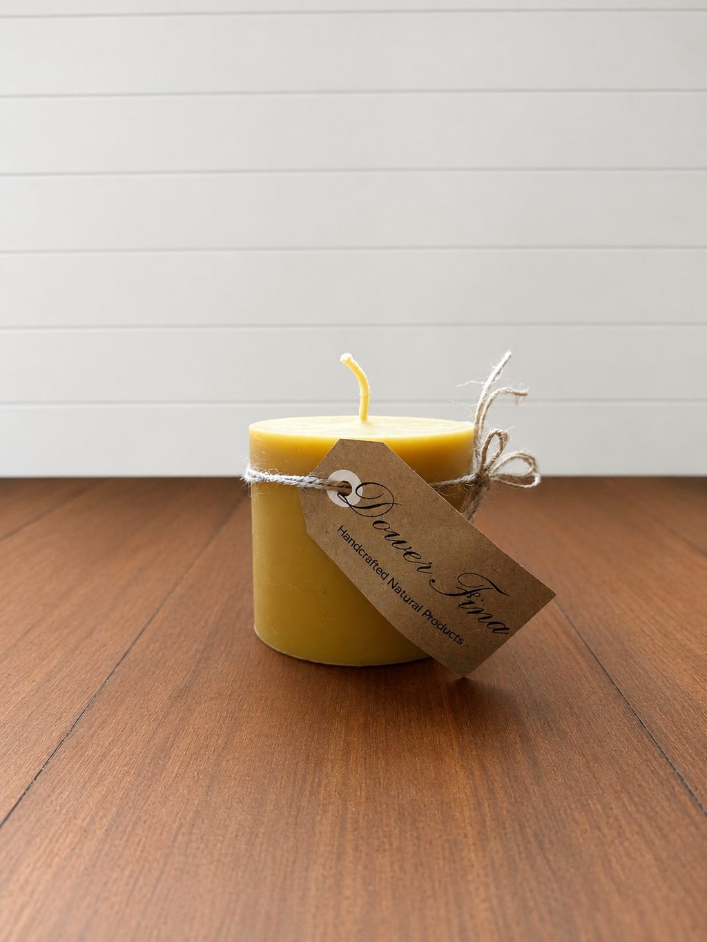 Large 10 x 10cm Handmade Natural Beeswax Candle Pillar