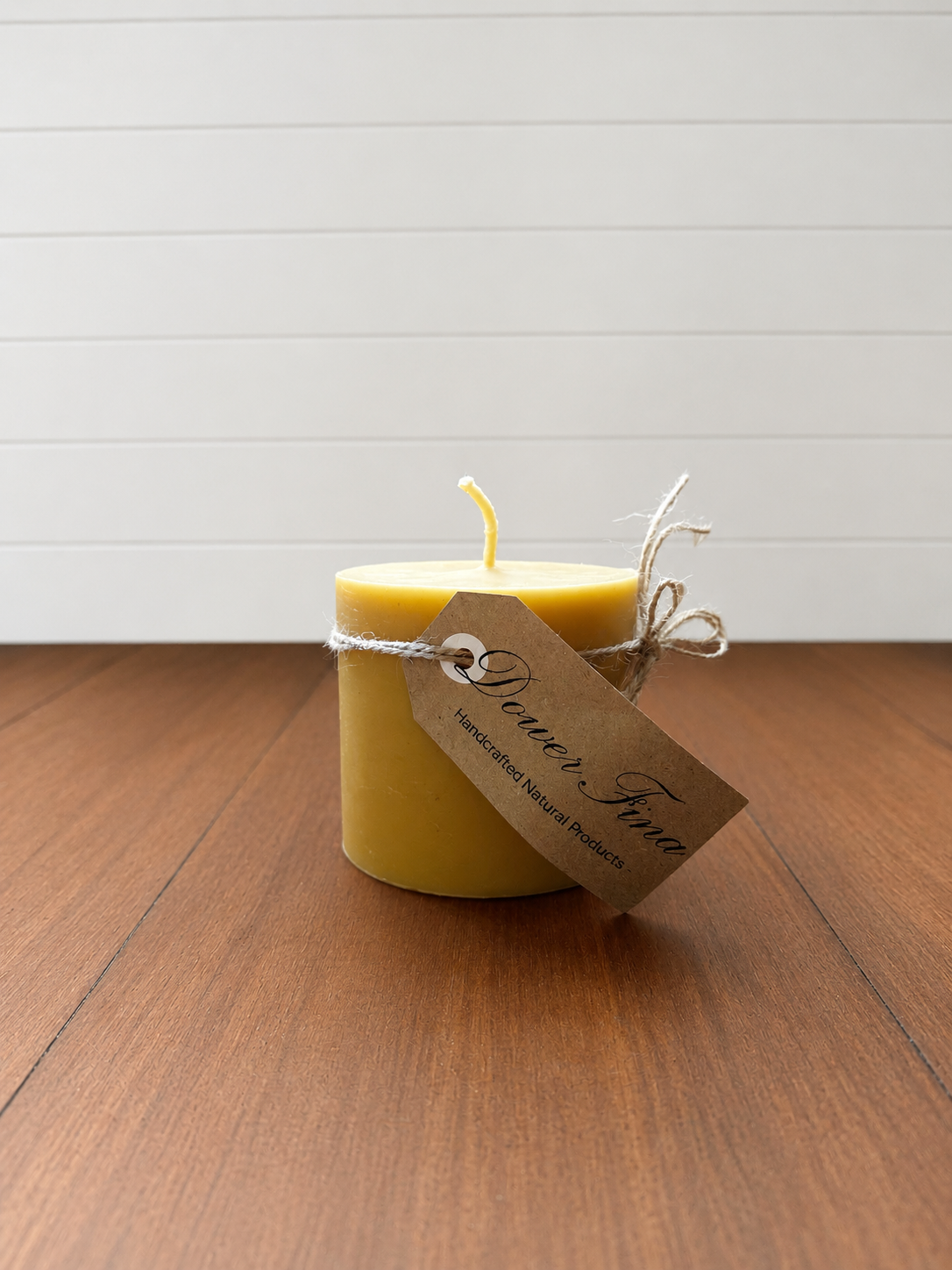 Large 10 x 10cm Handmade Natural Beeswax Candle Pillar