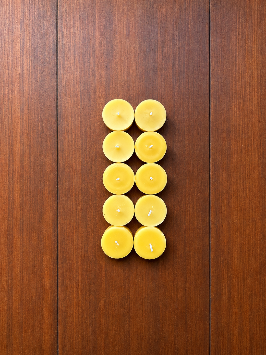 Handmade Beeswax Tealight Candles