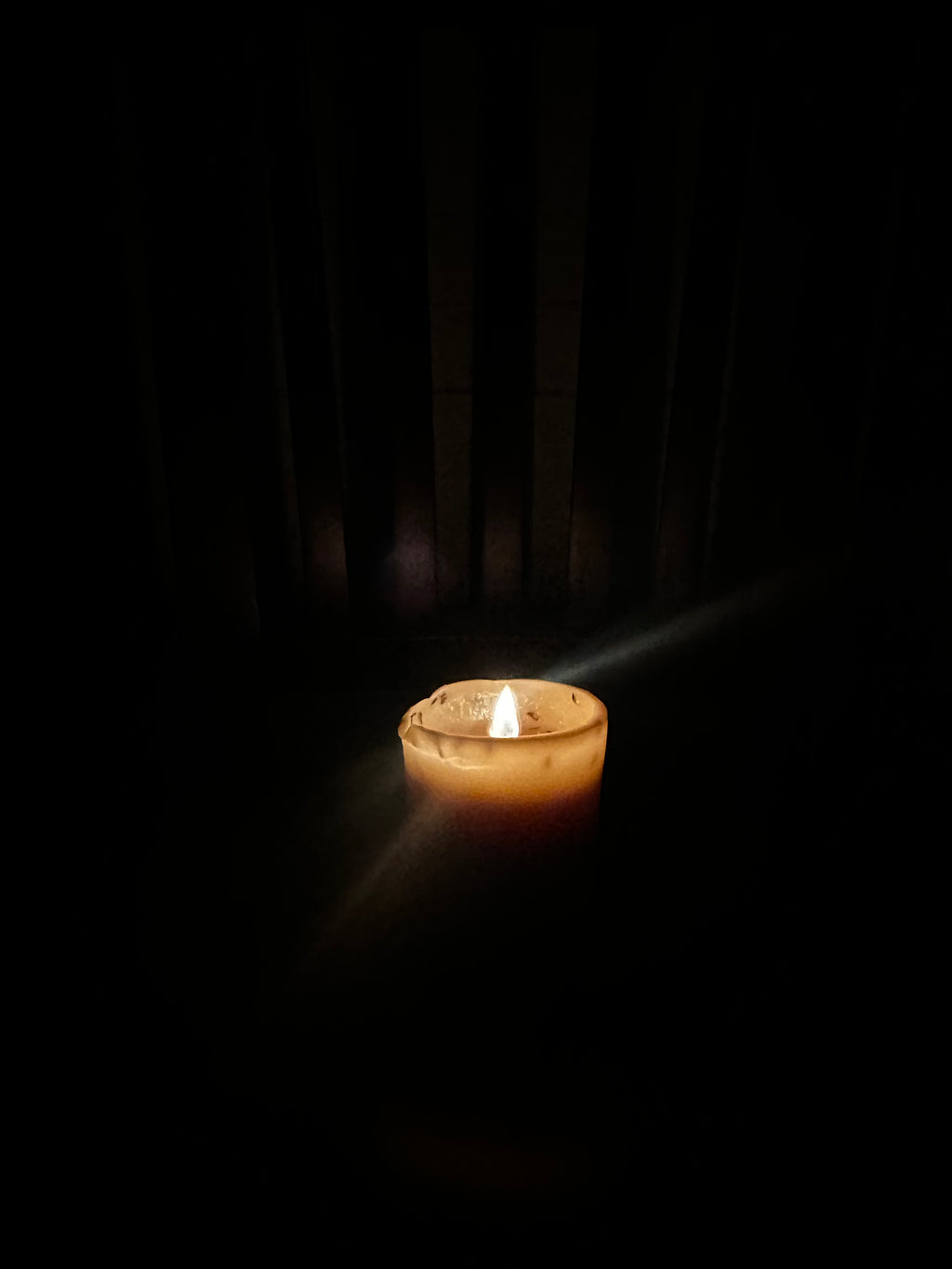 Medium Handmade Natural Beeswax Candle Pillar